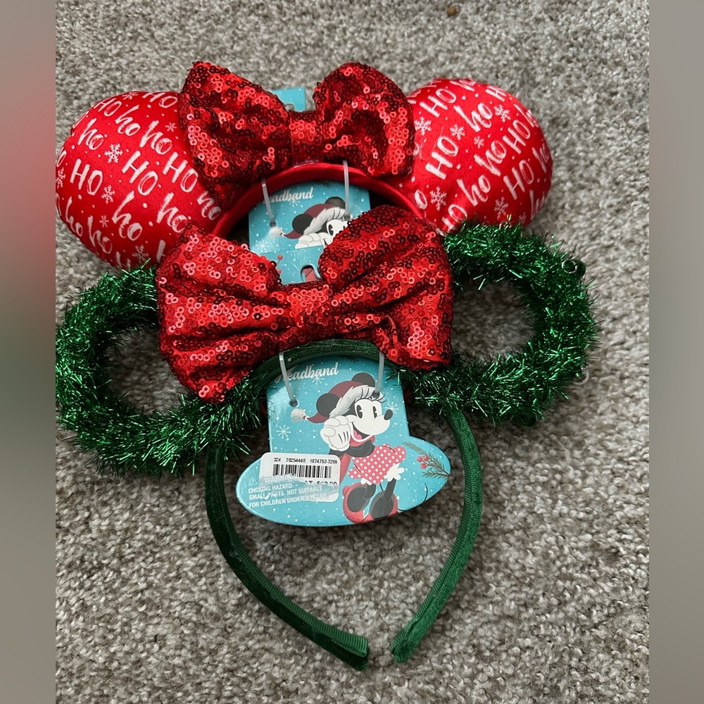 Set of Xmas Minnie Mouse ears